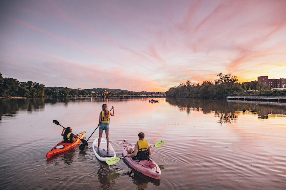 Kayaking at Sunset 